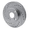 631-80034L Drilled/Slotted Brake Rotor [Silver], 1999-2003 Ford/Lincoln/Mercury/Mazda, Position: Front Left - image 2