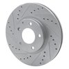 631-80035L Drilled/Slotted Brake Rotor [Silver], 2001-2002 Ford/Lincoln/Mercury/Mazda, Position: Front Left - image 2