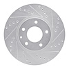 631-80035R Drilled/Slotted Brake Rotor [Silver], 2001-2002 Ford/Lincoln/Mercury/Mazda, Position: Front Right - image 1