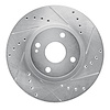 631-80036R Drilled/Slotted Brake Rotor [Silver], 2001-2005 Ford/Lincoln/Mercury/Mazda, Position: Front Right - image 1