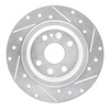 631-80037R Drilled/Slotted Brake Rotor [Silver], 2001-2005 Ford/Lincoln/Mercury/Mazda, Position: Rear Right - image 1