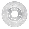 631-80038R Drilled/Slotted Brake Rotor [Silver], 2003-2005 Ford/Lincoln/Mercury/Mazda, Position: Front Right - image 1