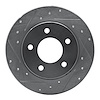 631-80039L Drilled/Slotted Brake Rotor [Silver], 2004-2013 Ford/Lincoln/Mercury/Mazda, Position: Rear Left - image 1