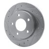 631-80039L Drilled/Slotted Brake Rotor [Silver], 2004-2013 Ford/Lincoln/Mercury/Mazda, Position: Rear Left - image 2