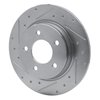 631-80040L Drilled/Slotted Brake Rotor [Silver], 2004-2013 Ford/Lincoln/Mercury/Mazda, Position: Rear Left - image 2