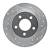 631-80040R Drilled/Slotted Brake Rotor [Silver], 2004-2013 Ford/Lincoln/Mercury/Mazda, Position: Rear Right - image 1