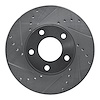 631-80041L Drilled/Slotted Brake Rotor [Silver], 2004-2013 Ford/Lincoln/Mercury/Mazda, Position: Front Left - image 1