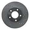 631-80041R Drilled/Slotted Brake Rotor [Silver], 2004-2013 Ford/Lincoln/Mercury/Mazda, Position: Front Right - image 1