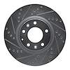 631-80042L Drilled/Slotted Brake Rotor [Silver], 2004-2008 Ford/Lincoln/Mercury/Mazda, Position: Front Left - image 1
