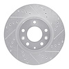 631-80042R Drilled/Slotted Brake Rotor [Silver], 2004-2008 Ford/Lincoln/Mercury/Mazda, Position: Front Right - image 1