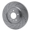631-80043L Drilled/Slotted Brake Rotor [Silver], 2004-2011 Ford/Lincoln/Mercury/Mazda, Position: Front Left - image 2