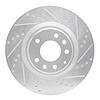 631-80043R Drilled/Slotted Brake Rotor [Silver], 2004-2011 Ford/Lincoln/Mercury/Mazda, Position: Front Right - image 1