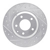 631-80044L Drilled/Slotted Brake Rotor [Silver], 2004-2011 Ford/Lincoln/Mercury/Mazda, Position: Rear Left - image 1