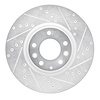 631-80045R Drilled/Slotted Brake Rotor [Silver], 2006-2007 Ford/Lincoln/Mercury/Mazda, Position: Front Right - image 1