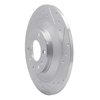 631-80046R Drilled/Slotted Brake Rotor [Silver], 2006-2007 Ford/Lincoln/Mercury/Mazda, Position: Rear Right - image 2