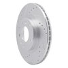 631-80047L Drilled/Slotted Brake Rotor [Silver], 2006-2015 Ford/Lincoln/Mercury/Mazda, Position: Front Left - image 2
