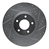 631-80048R Drilled/Slotted Brake Rotor [Silver], 2007-2013 Ford/Lincoln/Mercury/Mazda, Position: Front Right - image 1