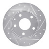 631-80049R Drilled/Slotted Brake Rotor [Silver], 2014-2016 Ford/Lincoln/Mercury/Mazda, Position: Rear Right - image 1