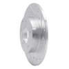 631-80049R Drilled/Slotted Brake Rotor [Silver], 2014-2016 Ford/Lincoln/Mercury/Mazda, Position: Rear Right - image 2
