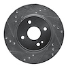 631-80050L Drilled/Slotted Brake Rotor [Silver], 2011-2015 Ford/Lincoln/Mercury/Mazda, Position: Front Left - image 1
