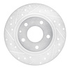 631-80051L Drilled/Slotted Brake Rotor [Silver], 2014-2021 Ford/Lincoln/Mercury/Mazda, Position: Rear Left - image 1