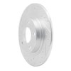 631-80051L Drilled/Slotted Brake Rotor [Silver], 2014-2021 Ford/Lincoln/Mercury/Mazda, Position: Rear Left - image 2