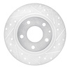 631-80051R Drilled/Slotted Brake Rotor [Silver], 2014-2021 Ford/Lincoln/Mercury/Mazda, Position: Rear Right - image 1