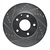 631-80053L Drilled/Slotted Brake Rotor [Silver], Fits Select Ford/Lincoln/Mercury/Mazda, Position: Front Left - image 1