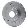 631-80053L Drilled/Slotted Brake Rotor [Silver], Fits Select Ford/Lincoln/Mercury/Mazda, Position: Front Left - image 2