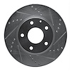 631-80053R Drilled/Slotted Brake Rotor [Silver], Fits Select Ford/Lincoln/Mercury/Mazda, Position: Front Right - image 1