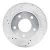 631-80059L Drilled/Slotted Brake Rotor [Silver], 1992-1993 Ford/Lincoln/Mercury/Mazda, Position: Front Left - image 1
