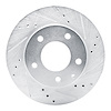631-80059R Drilled/Slotted Brake Rotor [Silver], 1992-1993 Ford/Lincoln/Mercury/Mazda, Position: Front Right - image 1