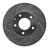 631-80060L Drilled/Slotted Brake Rotor [Silver], 1992-1995 Ford/Lincoln/Mercury/Mazda, Position: Front Left - image 1
