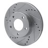 631-80060L Drilled/Slotted Brake Rotor [Silver], 1992-1995 Ford/Lincoln/Mercury/Mazda, Position: Front Left - image 2