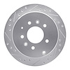 631-80061L Drilled/Slotted Brake Rotor [Silver], 1992-2006 Ford/Lincoln/Mercury/Mazda, Position: Rear Left - image 1
