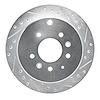 631-80061R Drilled/Slotted Brake Rotor [Silver], 1992-2006 Ford/Lincoln/Mercury/Mazda, Position: Rear Right - image 1