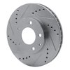 631-80062L Drilled/Slotted Brake Rotor [Silver], 1995-2006 Ford/Lincoln/Mercury/Mazda, Position: Front Left - image 2