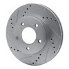 631-80063L Drilled/Slotted Brake Rotor [Silver], 1996-1998 Ford/Lincoln/Mercury/Mazda, Position: Front Left - image 2