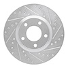 631-80065R Drilled/Slotted Brake Rotor [Silver], 2004-2015 Ford/Lincoln/Mercury/Mazda, Position: Front Right - image 1