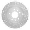 631-80067L Drilled/Slotted Brake Rotor [Silver], 2007-2012 Ford/Lincoln/Mercury/Mazda, Position: Rear Left - image 1