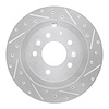 631-80067R Drilled/Slotted Brake Rotor [Silver], 2007-2012 Ford/Lincoln/Mercury/Mazda, Position: Rear Right - image 1