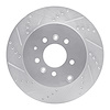 631-80068L Drilled/Slotted Brake Rotor [Silver], 2007-2015 Ford/Lincoln/Mercury/Mazda, Position: Rear Left - image 1