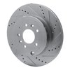 631-80068R Drilled/Slotted Brake Rotor [Silver], 2007-2015 Ford/Lincoln/Mercury/Mazda, Position: Rear Right - image 2