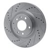 631-80069L Drilled/Slotted Brake Rotor [Silver], 2007-2015 Ford/Lincoln/Mercury/Mazda, Position: Front Left - image 2