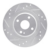 631-80072L Drilled/Slotted Brake Rotor [Silver], Fits Select Multiple Makes/Models, Position: Rear Left - image 1