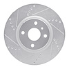 631-80073L Drilled/Slotted Brake Rotor [Silver], Fits Select Multiple Makes/Models, Position: Front Left - image 1