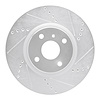 631-80073R Drilled/Slotted Brake Rotor [Silver], Fits Select Multiple Makes/Models, Position: Front Right - image 1