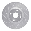 631-80074L Drilled/Slotted Brake Rotor [Silver], Fits Select Multiple Makes/Models, Position: Front Left - image 1