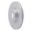 631-80074L Drilled/Slotted Brake Rotor [Silver], Fits Select Multiple Makes/Models, Position: Front Left - image 2