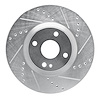 631-80074R Drilled/Slotted Brake Rotor [Silver], Fits Select Multiple Makes/Models, Position: Front Right - image 1